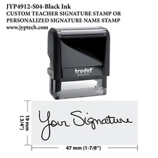Custom Teacher Signature Stamp / Personalized Signature Name Stamp JYP-4912-S04