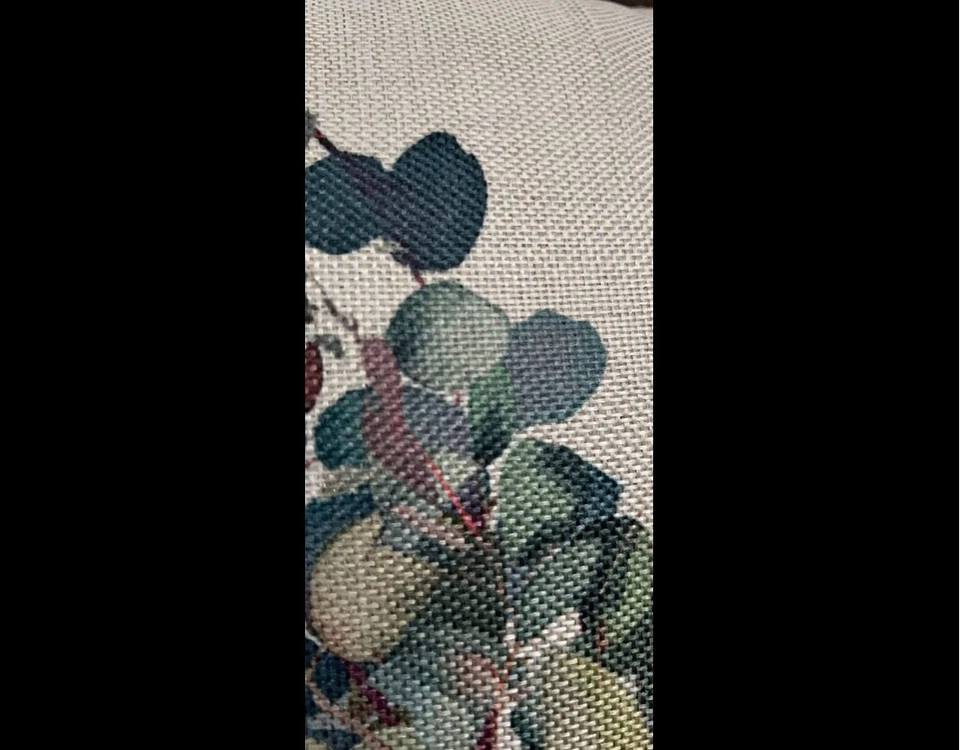 Juego de 4 fundas de almohada de granja 18x18, hojas de eucalipto decoraciones jarrón camión Foto 4 de 4