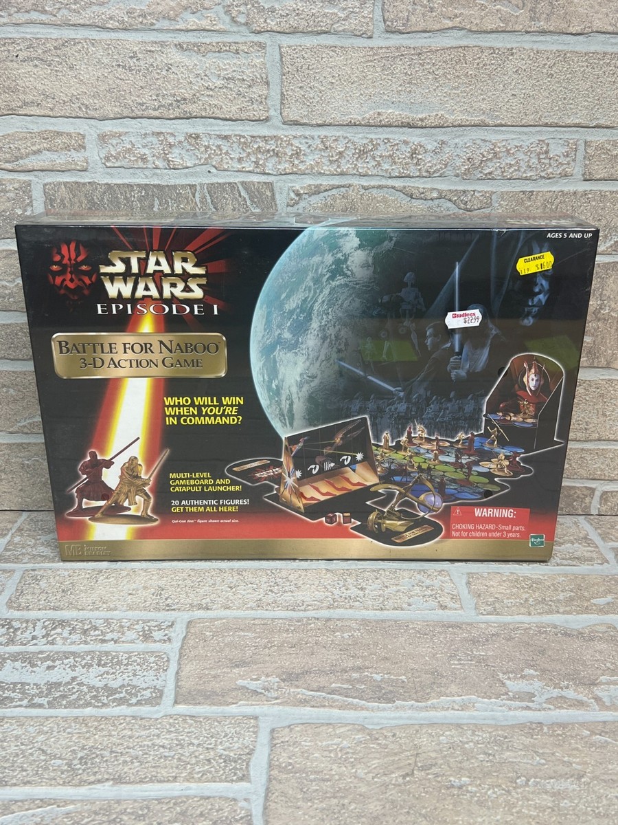 ハズブロ　スターウォーズ　ボードゲーム　エピソード１　３Dアクションげーむ RARE Hasbro Star Wars Episode 1 Battle for Naboo 3d Action