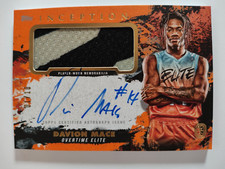 2021 Topps Inception OTE Davion Mace Game Worn Relic Patch On Card Auto /10 