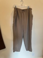 VINTAGE Mureli Gray Green Silk Pants Women's XL