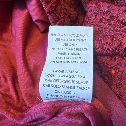 Speechless Junior Kleid Burgund Abendkleid Spitze Mieder hochgeschlossen Größe 7 - Bild 10 von 10