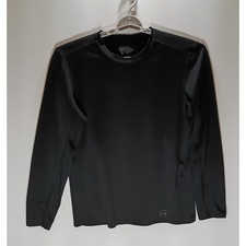 REI Mens MTS Polartec Power Grid Base Layer LS Shirt Black Large Made in USA