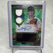 2024 TOPPS TRIPLE THREADS QUINN PRIESTER ROOKIE ON CARD AUTO TRIPLE PATCH RC/50