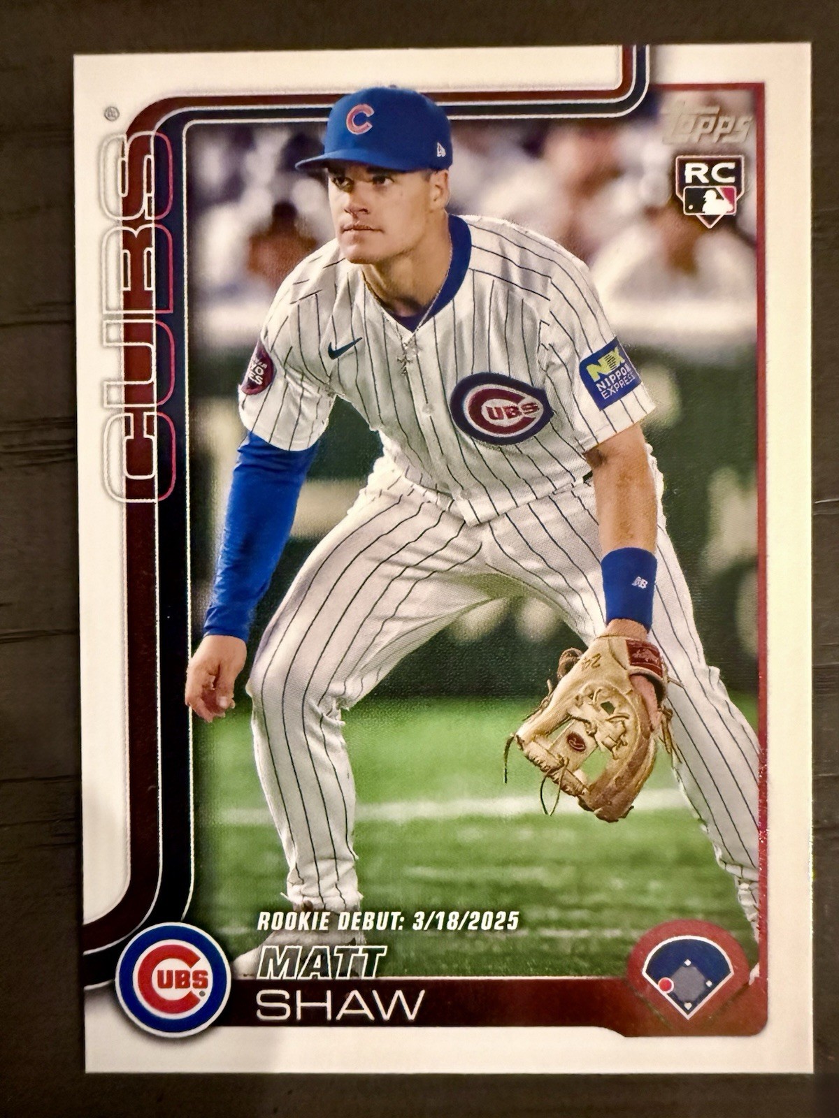 Matt Shaw MLB Debut Rookie (RC) 2025 Topps Update #US345 Chicago Cubs