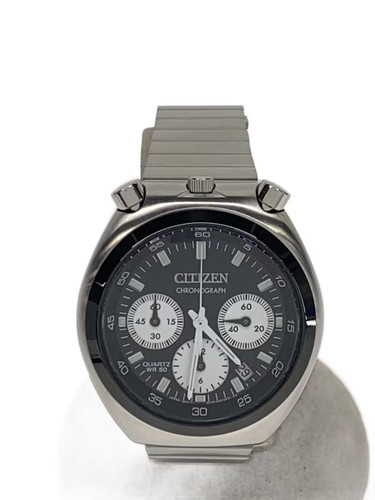 CITIZEN Horn Chrono Quartz Watch Analog Stainless BLK SLV SS 0510 S127718 - Picture 1 of 6