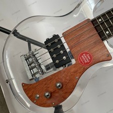 4String Electric Bass Guitar H Pickup Acrylic Body Stainless Steel Fret In Stock