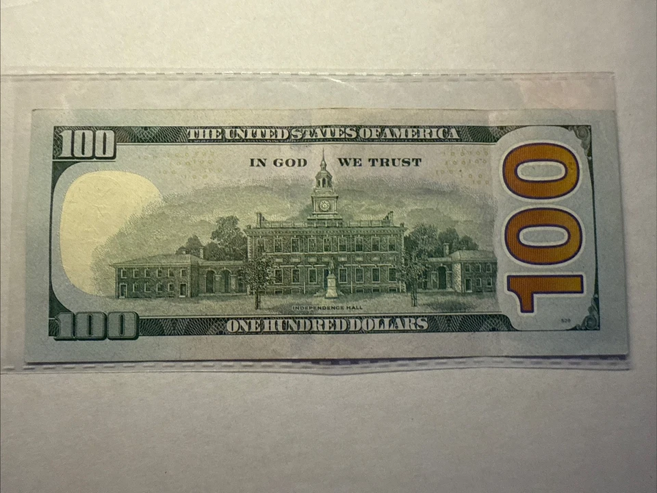 2009 $100 Dollar Bill Fancy Serial #77648777 Only .43%of Bills Have 5 Of A Kind - Image 3 of 3