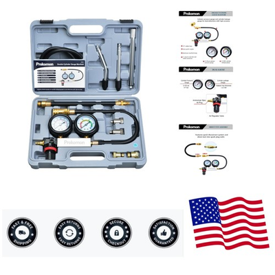 #ad Engine Cylinder Leak Down Tester Kit;Cylinder Leakage Tester Set for Pressure... $54.89