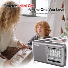 D219 Portable AM FM Shortwave Pocket Radio Battery Operated Small Great Gift NEW