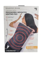 Sharper Image Calming Heat Massaging Weighted Heating Pad 24" x 12", 4 lbs