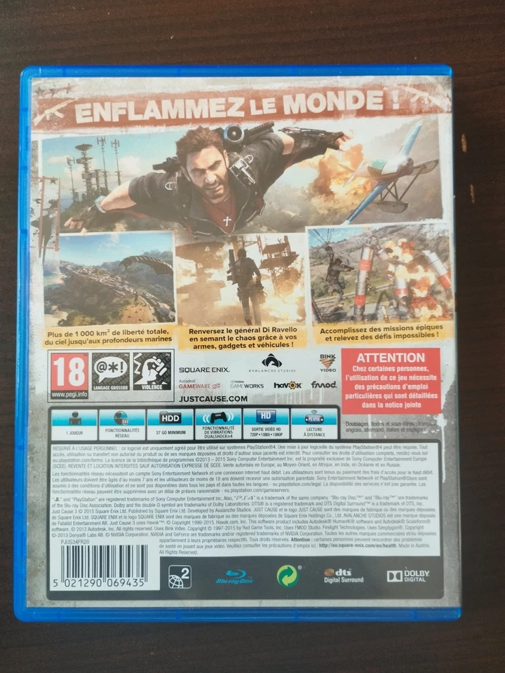JUST CAUSE 3 SONY PLAYSTATION 4 PS4 PS5, photo 3 sur 5