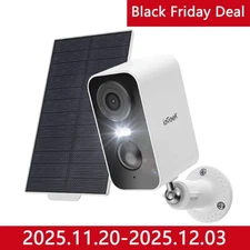 ieGeek Outdoor 2K Solar Security Camera 3MP Wireless Battery Powered CCTV System