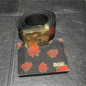 DGK Rose Print Belt and Wallet Set Skateboarding Accessories