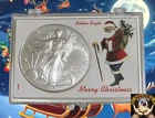 2026 $1 American Silver Eagle With Santa Design Holiday Gift Holder