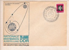 List Magdeburg Geofizyka Kosmos 20 lat NRD Wystawa znaczków ..... P5