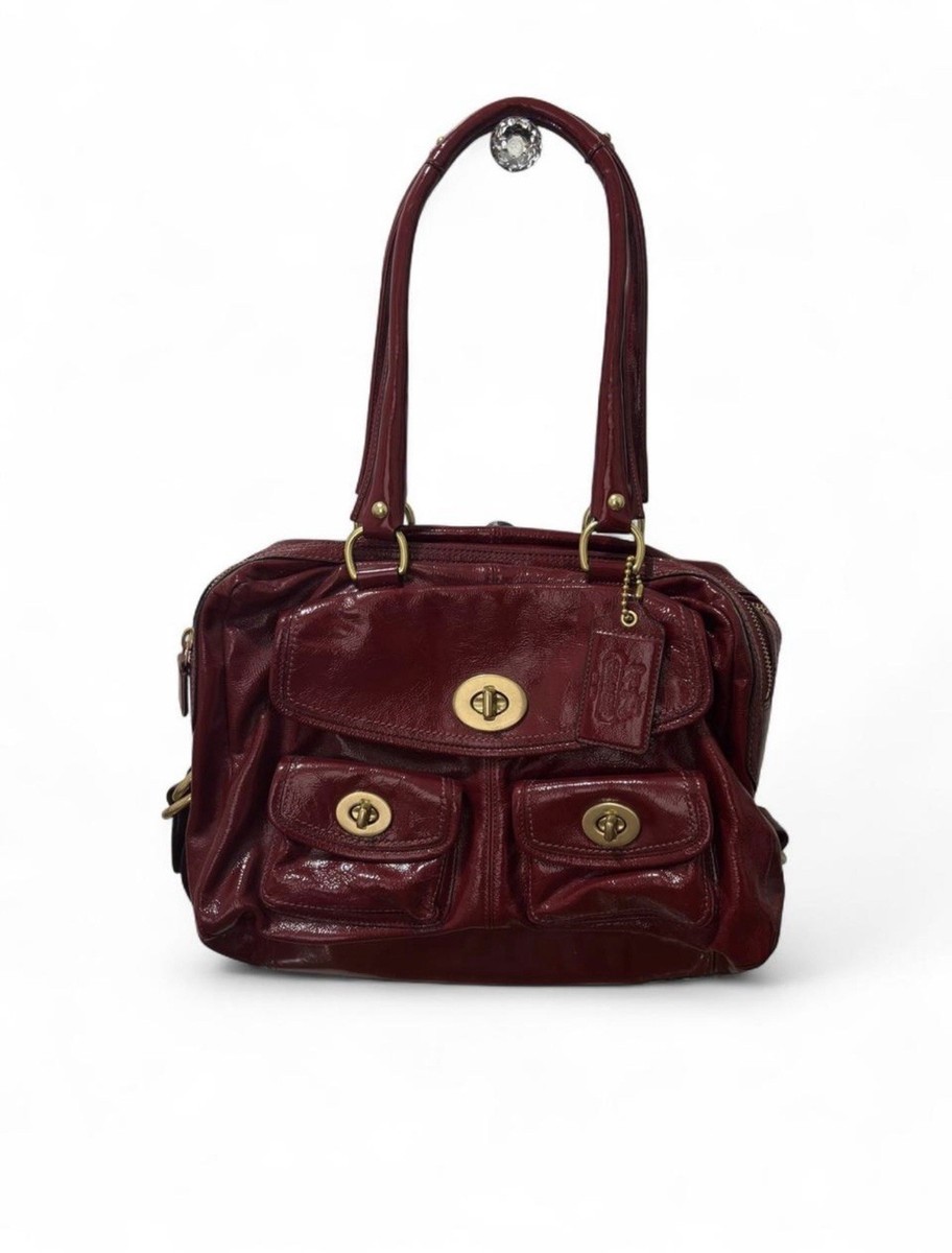 Coach Peyton 13051 Patent Leather Turnlock Satchel | eBay