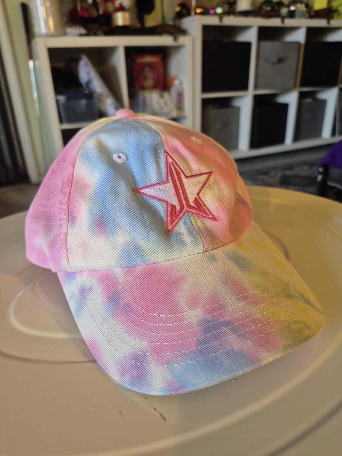 Jeffree Star Women's Rare Limited Edition Embroidered Tie Dye Hat Cap image 2