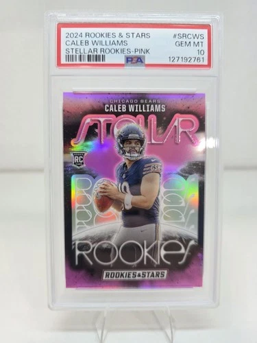 2024 Panini Rookies & Stars-Stellar Rookies Caleb Williams  Pink /75 (RC) PSA 10