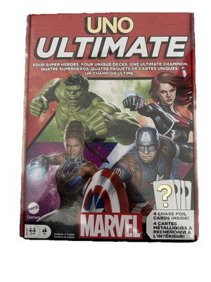 Mattel Games - UNO Ultimate Marvel 4 Player Core Set Card Game, NEW SEALED.