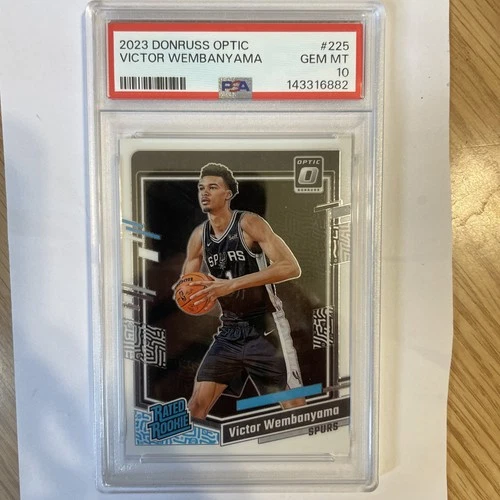 2023 PANINI DONRUSS OPTIC #225 VICTOR WEMBANYAMA ROOKIE GEM MT PSA 10