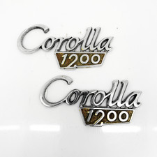 Toyota Corolla 1200 Ke10 Ke11 Badge Emblem Set Of 2 Piece In Metal Toyota Corolla 1200 Ke10 Ke11 Badge Emblem Set Of 2 Piece In Metal