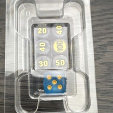 Opaque Plastic CCG D6 Dice Set Black Blue Yellow Numbers Dots Collectible