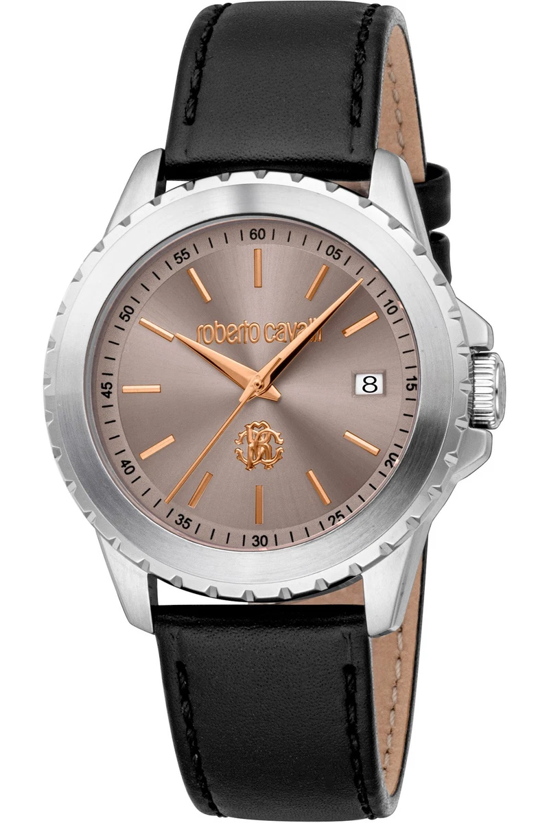Roberto Cavalli 31MM Curvi Silver Tone Honey Leather Strap Women\'s‎ Watch Roberto cavalli watch leather - Gem main image 2