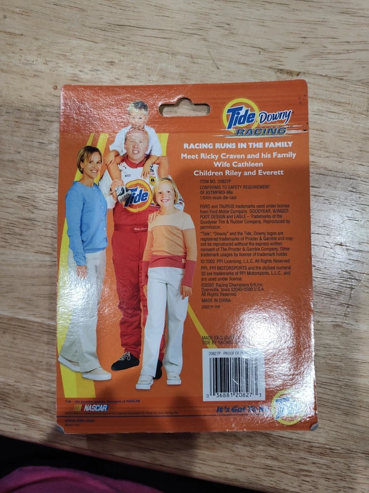 ERTL 2002 Edición Coleccionista Tide Downy Racing Nascar #32 Ricky Craven Foto 2 de 2