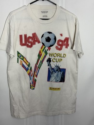 USA 94 World Cup Panini Sticker Albums Soccer Graphic T Shirt Mens