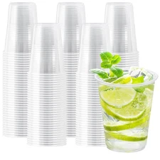 600 Pack 12 oz Plastic Cups, Clear Plastic Disposable Cups, Clear Drinking Cu...