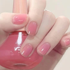 Clear Pink Nail Polish, Pink Clear Nail Polish Quick Dry, Long Lasting Sheer Pin