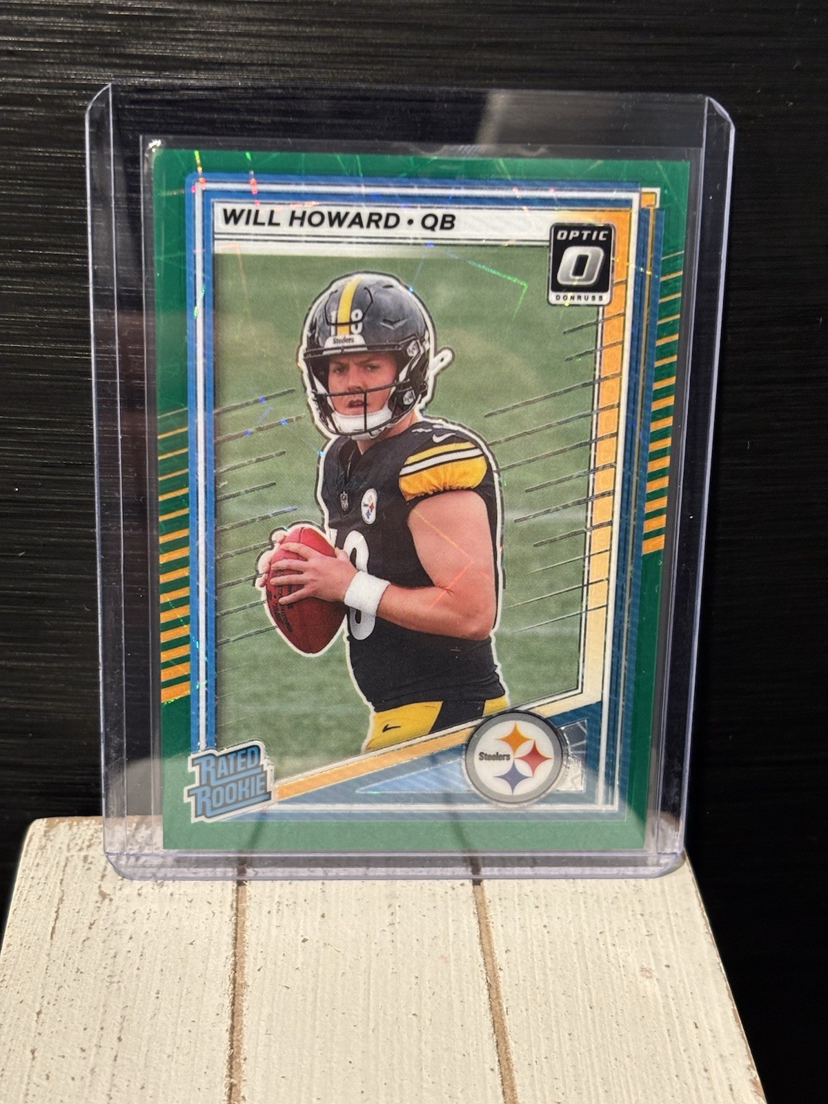 Will Howard - 2025 Donruss Optic #309 Green Velocity Prizm SP - Rookie