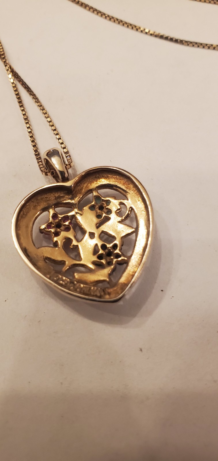 ROSS SIMONS GOLD PLATED 925 EMERALD RUBY SAPPHIRE… - image 4