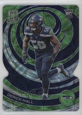 2023 Panini Spectra Rookies Neon Green Prizm Die-Cut 4/30 Derick Hall #141 f1i