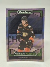 2021-22 Parkhurst Prominent Prospects Trevor Zegras #PP17 Rookie Card Ducks. rookie card picture