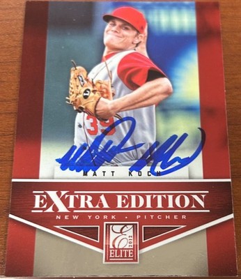 2012 Panini Elite Extra Edition MATT KOCH RC #34   Mets   Autograph    1/3