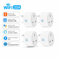 Smart WiFi UK Plug Alexa Voice Control, Energy Monitoring & Timer Function