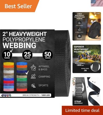 Versatile 2'' Polypropylene Strapping for Outdoor Use - 1800 lb, Water-Resistant