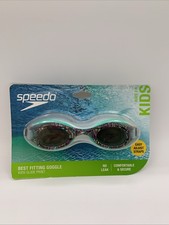 Speedo Kids Glide Print Goggles UV Protection Anti Fog Easy Adjust Straps