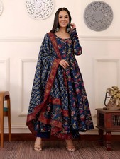 Printed Anarkali Kurta, Bottom Dupatta Set