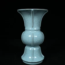 7.1" china old antique song dynasty Ru kiln produces halberd bottle
