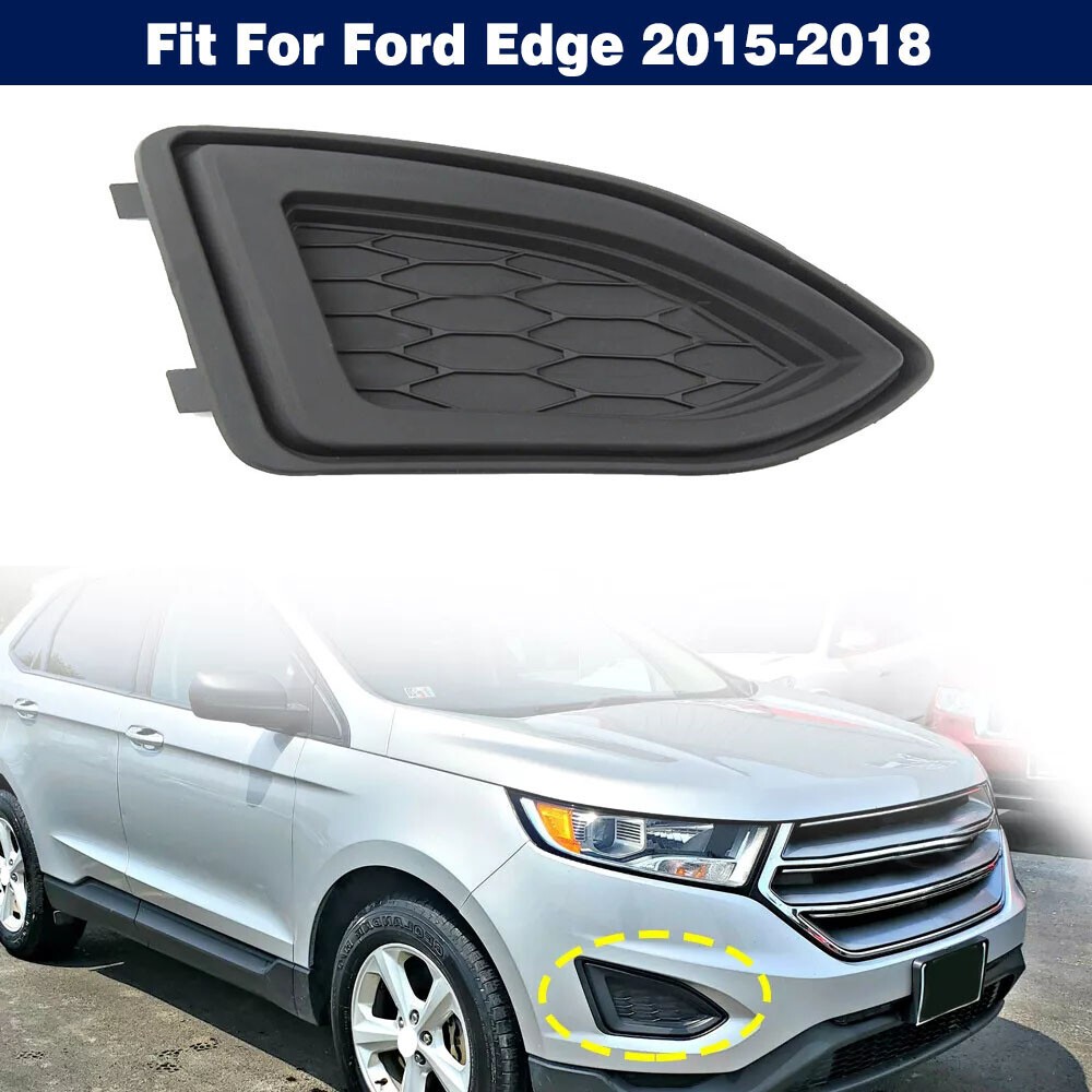 Right Front Bumper Fog Light Lamp Grille Cover Bezel For Ford Edge 2015-2018;