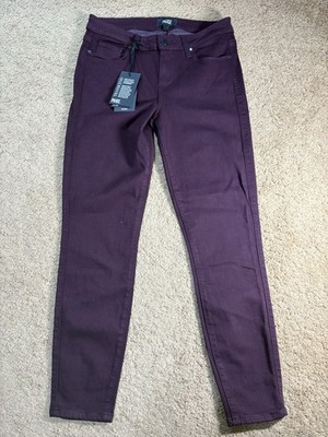 Paige Verdugo Ankle Cherry Noir Pants Women 28 Mid-Rise Ultra Skinny Preppy