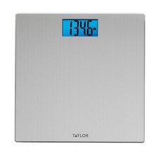Taylor Digital Scales for Body Weight, High 400 LB Capacity, Brushed Silver