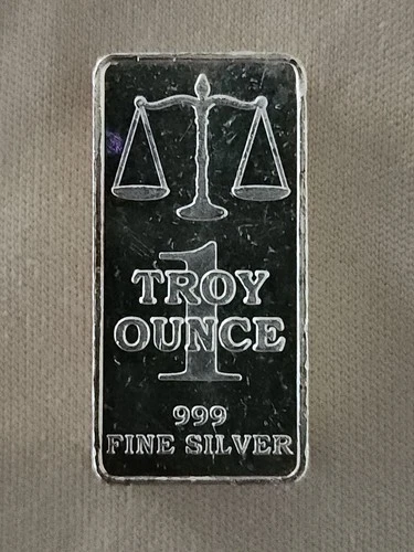 Monarch Precious Metals 1oz Silver Bar Ingot 999 Fine Chunky One Ounce RARE