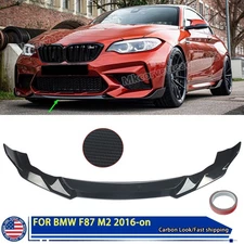 FRONT LIP SPOILER CHIN SPLITTER CARBON FIBER FOR BMW F87 M2 2016-2021 CS STYLE