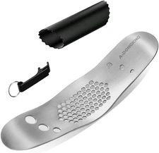 Garlic Press Rocker & Leaf Herb Stripper, Silicone Roller Peeler, Bottle Opener,