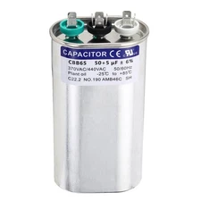 50+5MFD CBB65 Run Start Capacitor 50+5uF 370/440V Oval AC Capacitor