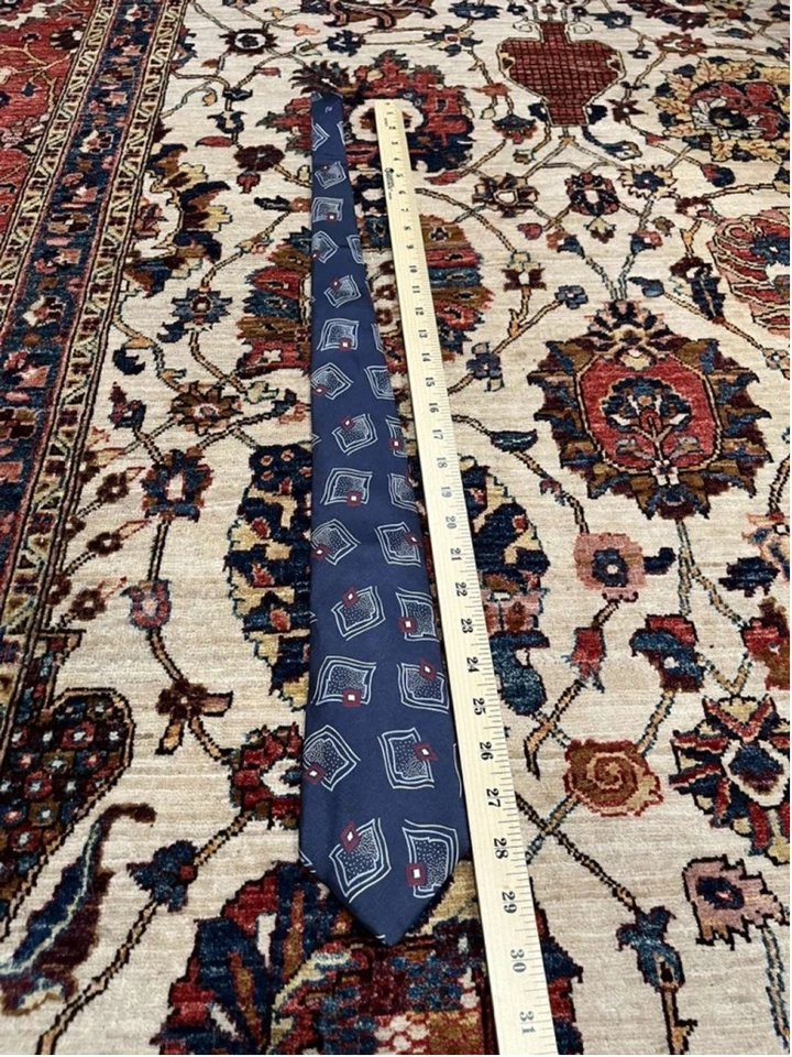 Corbata de cuello vintage Givenchy hecha en Italia pura seda abstracta loca para hombre Foto 2 de 4